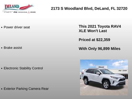 Super White 2021 Toyota RAV4 XLE