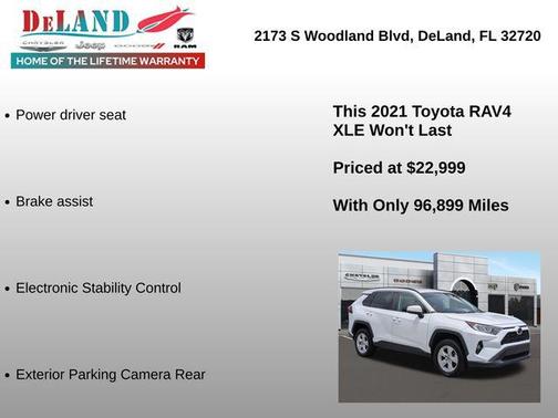 Super White 2021 Toyota RAV4 XLE