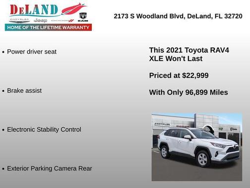 Super White 2021 Toyota RAV4 XLE