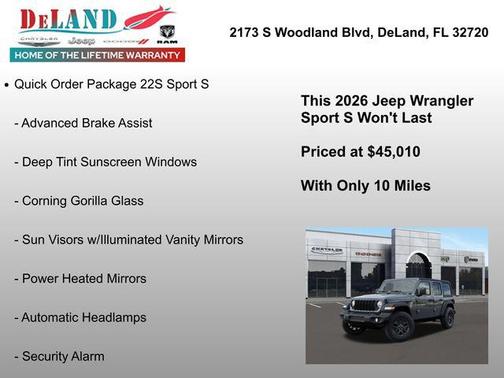 2026 Jeep Wrangler Sport S