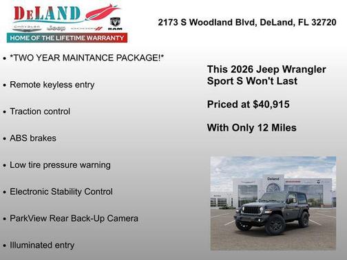 2026 Jeep Wrangler Sport S