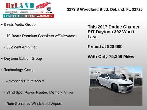 White Knuckle Clearcoat 2017 Dodge Charger R/T 392