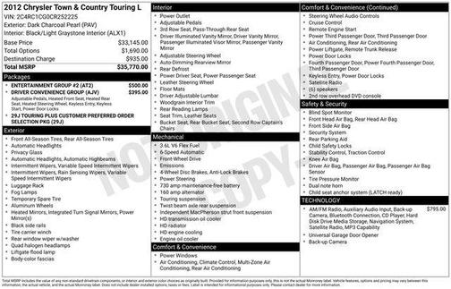 2012 Chrysler Town & Country Touring-L