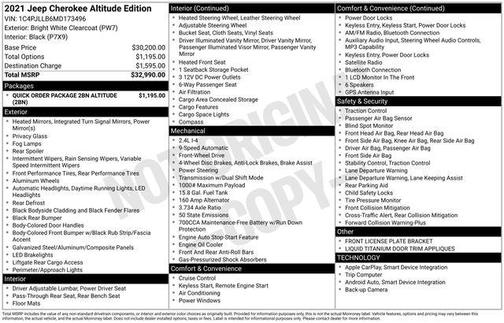 2021 Jeep Cherokee Altitude