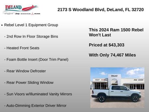 Bright White Clearcoat 2024 RAM 1500 Rebel
