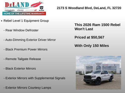 Bright White Clearcoat 2026 RAM 1500 Rebel
