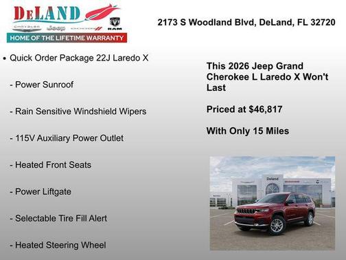 Velvet Red Pearlcoat 2026 Jeep Grand Cherokee L Altitude