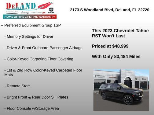 Black 2023 Chevrolet Tahoe 4WD RST