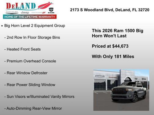 2026 RAM 1500 Big Horn/Lone Star