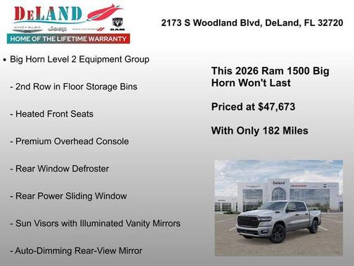 2026 RAM 1500 Big Horn/Lone Star