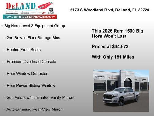 2026 RAM 1500 Big Horn/Lone Star