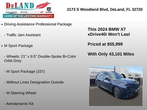 Tanzanite Blue II Metallic 2024 BMW X7 xDrive40i