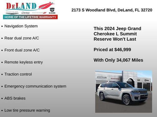 Silver Zynith 2024 Jeep Grand Cherokee L Summit Reserve
