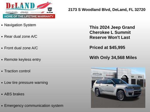 Silver Zynith 2024 Jeep Grand Cherokee L Summit Reserve