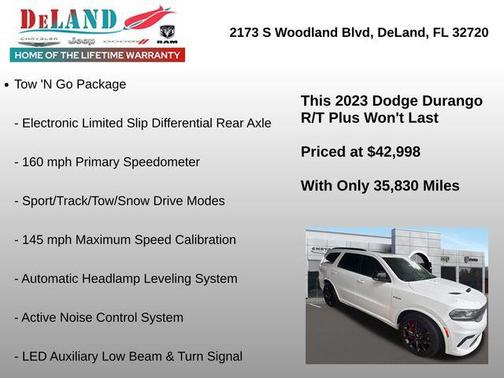 White Knuckle Clearcoat 2023 Dodge Durango R/T Plus AWD