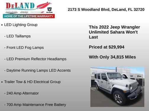 Bright White Clearcoat 2022 Jeep Wrangler Unlimited Sahara