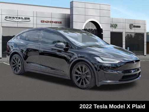Solid Black 2022 Tesla Model X Plaid Tri Motor All-Wheel Drive