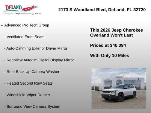 Bright White Clearcoat 2026 Jeep Cherokee Overland