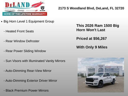 Bright White Clearcoat 2026 RAM 1500 Big Horn/Lone Star