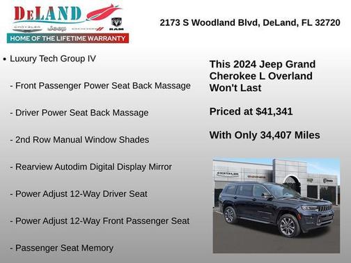Midnight Sky 2024 Jeep Grand Cherokee L Overland