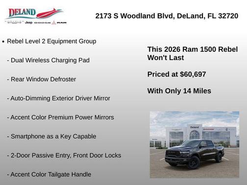 Diamond Black Crystal Pearlcoat 2026 RAM 1500 Rebel