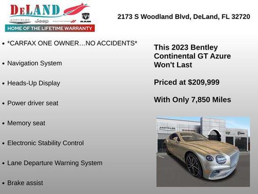 Gold 2023 Bentley Continental GT Base