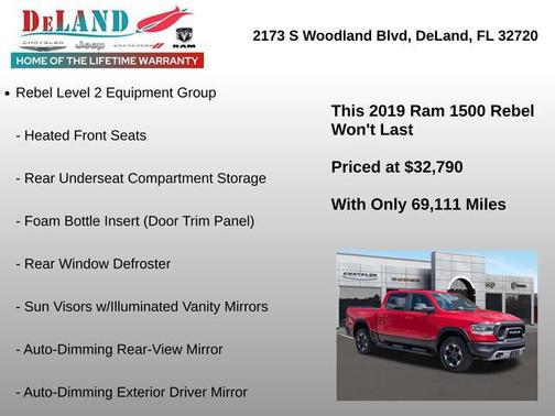 Flame Red Clearcoat 2019 RAM 1500 Rebel