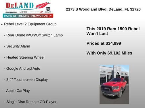 Flame Red Clearcoat 2019 RAM 1500 Rebel