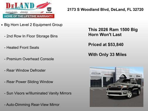 2026 RAM 1500 Big Horn/Lone Star