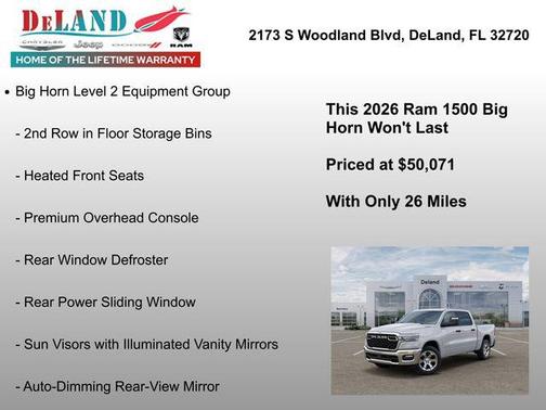 Bright White Clearcoat 2026 RAM 1500 Big Horn/Lone Star