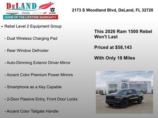 Diamond Black Crystal Pearlcoat 2026 RAM 1500 Rebel