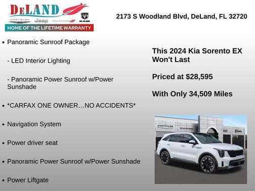 Glacial White Pearl 2024 Kia Sorento EX