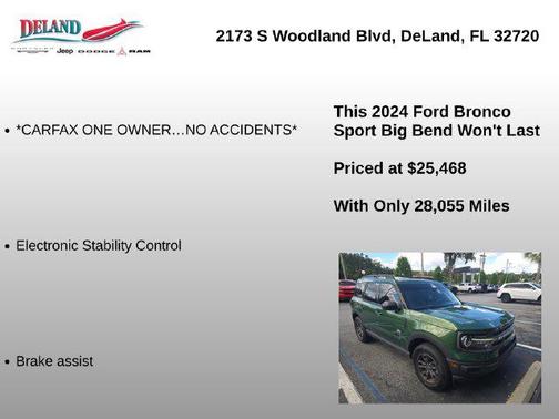 Eruption Green Metallic 2024 Ford Bronco Sport Big Bend