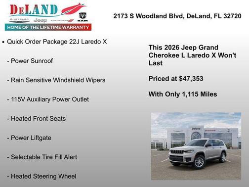 Silver Zynith 2026 Jeep Grand Cherokee L Altitude