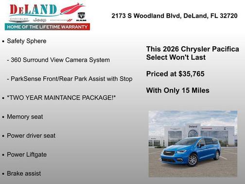 Hydro Blue Pearlcoat 2026 Chrysler Pacifica L