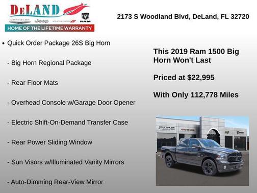 Brilliant Black Crystal Pearlcoat 2019 RAM 1500 Big Horn