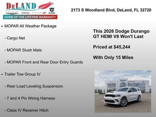 2026 Dodge Durango GT HEMI V8 AWD