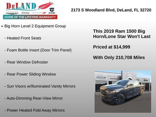 Diamond Black Crystal Pearlcoat 2019 RAM 1500 Big Horn