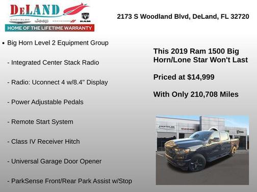 Diamond Black Crystal Pearlcoat 2019 RAM 1500 Big Horn
