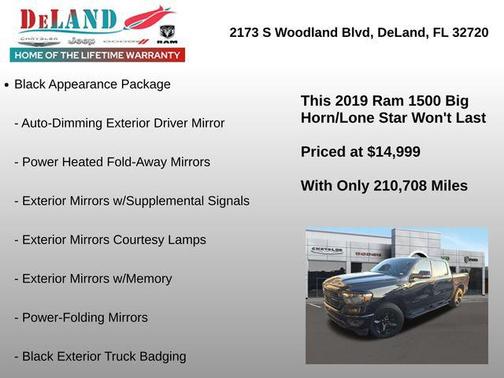 Diamond Black Crystal Pearlcoat 2019 RAM 1500 Big Horn