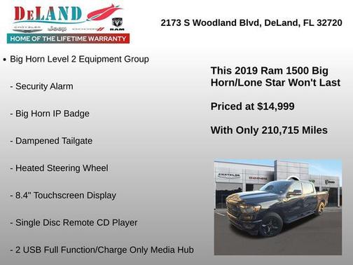 Diamond Black Crystal Pearlcoat 2019 RAM 1500 Big Horn