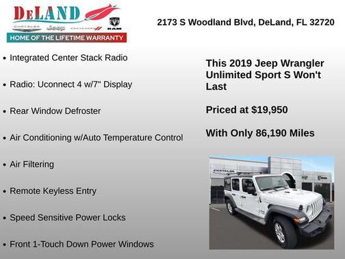 2019 Jeep Wrangler Unlimited Sport
