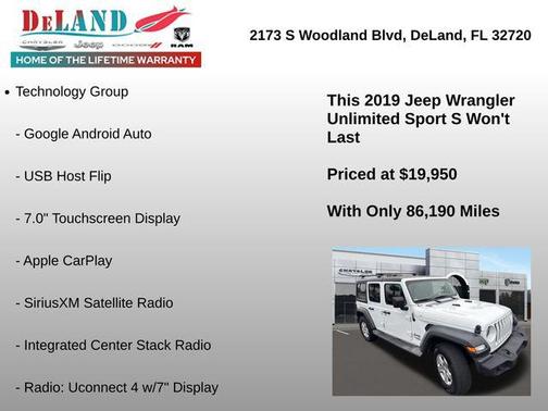 2019 Jeep Wrangler Unlimited Sport