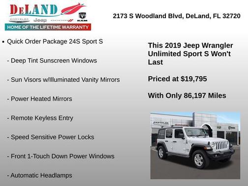 2019 Jeep Wrangler Unlimited Sport