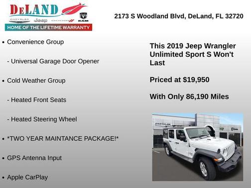 2019 Jeep Wrangler Unlimited Sport
