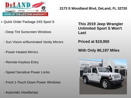 2019 Jeep Wrangler Unlimited Sport