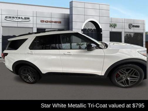 Star White Metallic Tri-Coat 2025 Ford Explorer ST