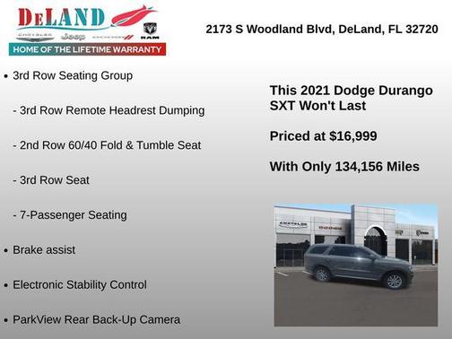 Destroyer Gray Clearcoat 2021 Dodge Durango SXT RWD