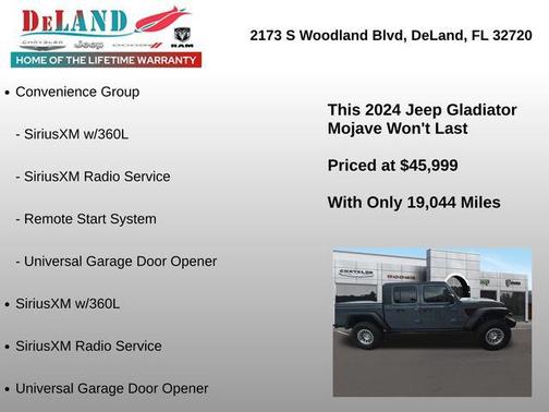 Anvil Clear Coat 2024 Jeep Gladiator Mojave