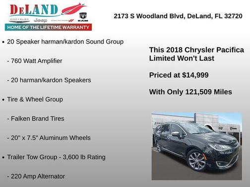Brilliant Black Crystal Pearlcoat 2018 Chrysler Pacifica Limited